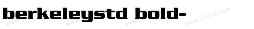 berkeleystd bold字体转换